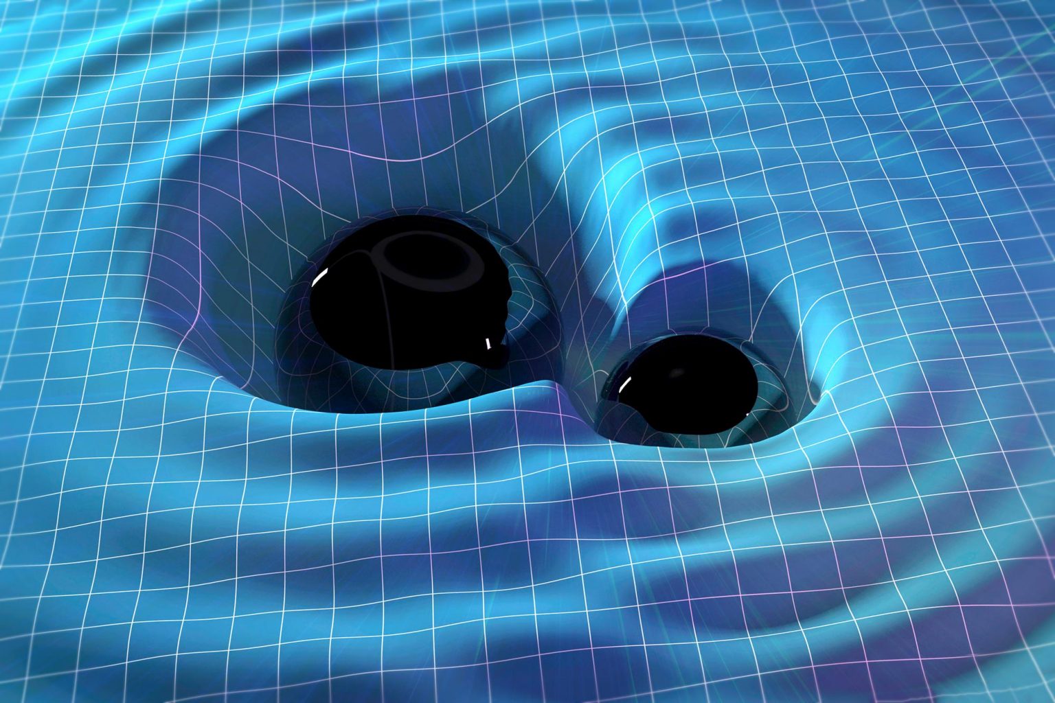 Illustration related to black hole gravitational waves