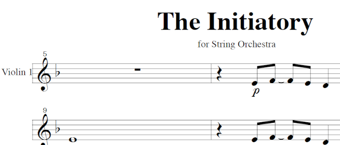 Score preview for Initiatory